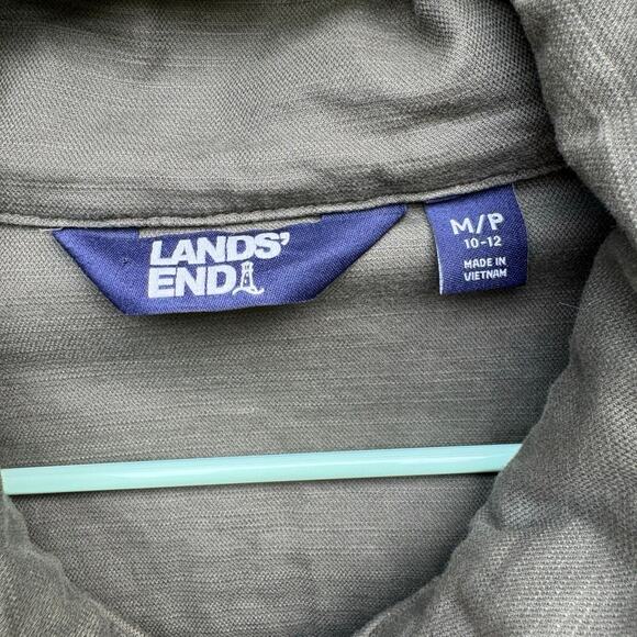 Lands’ End size M Petite Hooded Cargo Utility Jacket - Olive or Army Green - Picture 4 of 16